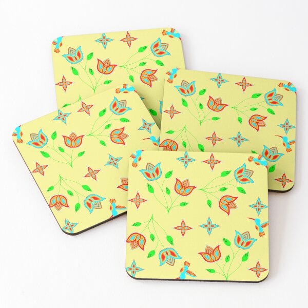 Item preview, Yellow Hummingbird Floral designed and sold by Niibidoon.