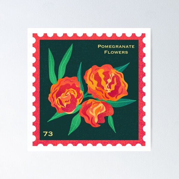 Item preview, Pomegranate stamp designed and sold by sharleyandrews.