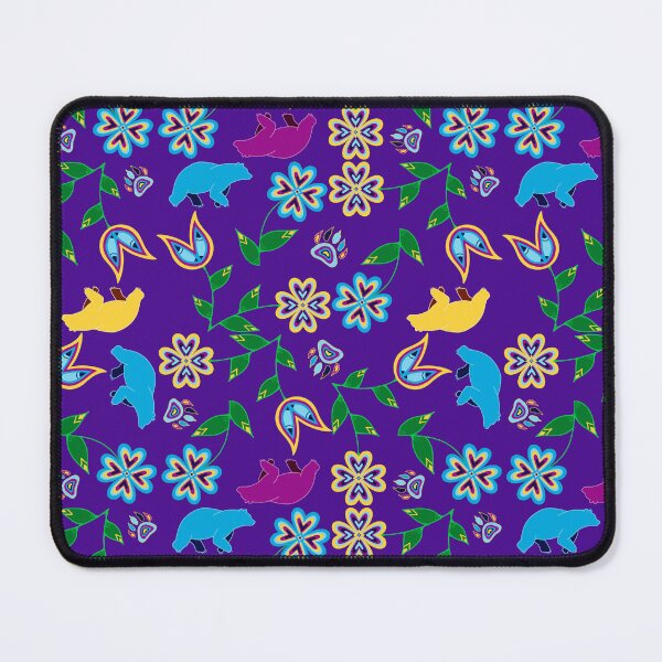 Item preview, Purple Bear Hummingbird Floral designed and sold by Niibidoon.
