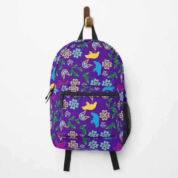 Item preview, Purple Bear Hummingbird Floral designed and sold by Niibidoon.