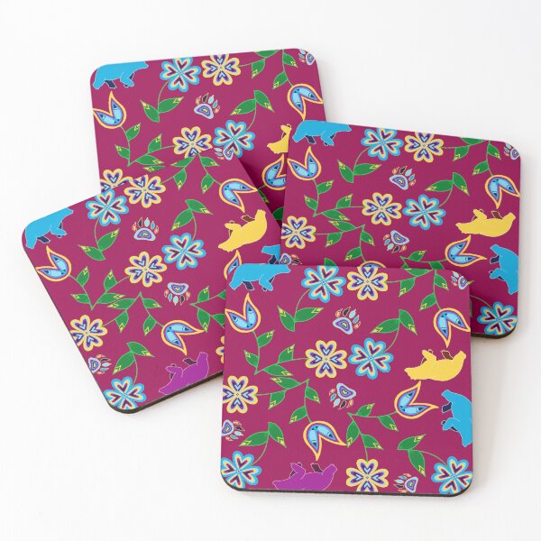 Item preview, Red Bear Hummingbird Floral designed and sold by Niibidoon.