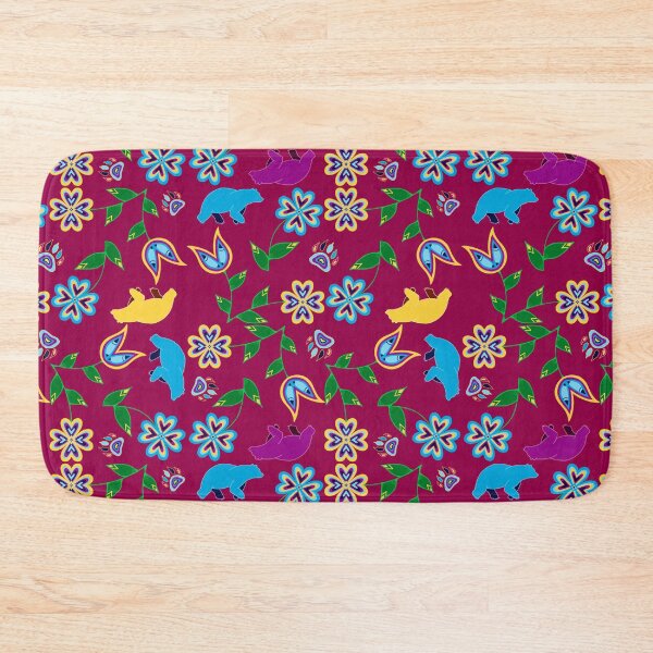 Item preview, Red Bear Hummingbird Floral designed and sold by Niibidoon.