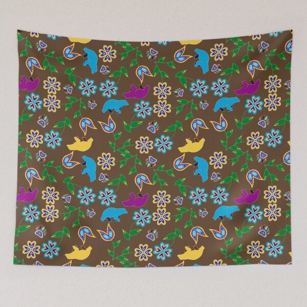 Item preview, Brown Bear Hummingbird Floral designed and sold by Niibidoon.