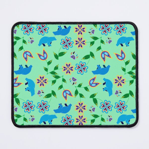 Item preview, Green Bear Hummingbird Floral designed and sold by Niibidoon.