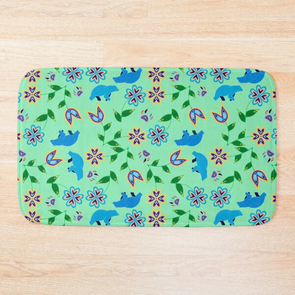 Item preview, Green Bear Hummingbird Floral designed and sold by Niibidoon.