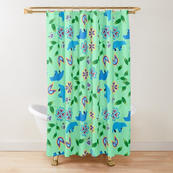 Item preview, Green Bear Hummingbird Floral designed and sold by Niibidoon.