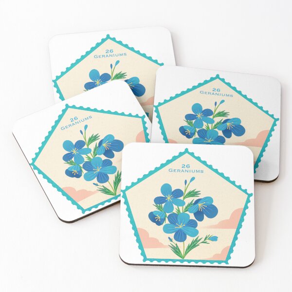 Item preview, Geraniums stamp designed and sold by sharleyandrews.