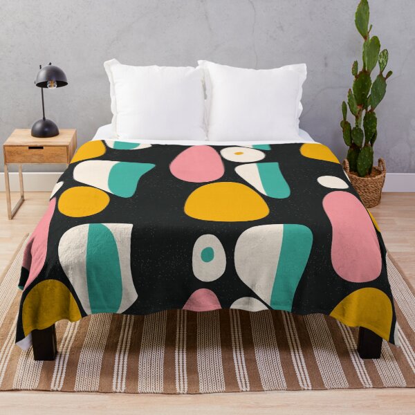 Artikelvorschau, Mid-Century Modern-Muster mit kräftigen Formen und Punkten in leuchtenden Farben entworfen und verkauft von PaintbrushPlace.