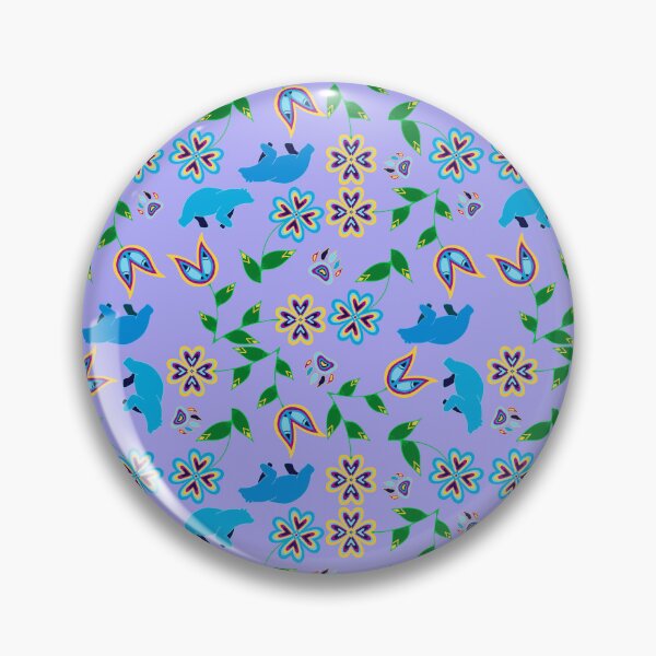 Item preview, Purple Bear Hummingbird Floral designed and sold by Niibidoon.