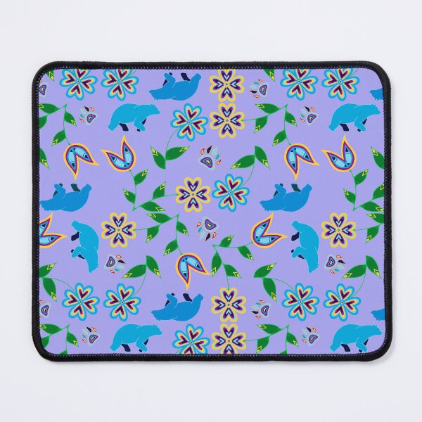 Item preview, Purple Bear Hummingbird Floral designed and sold by Niibidoon.