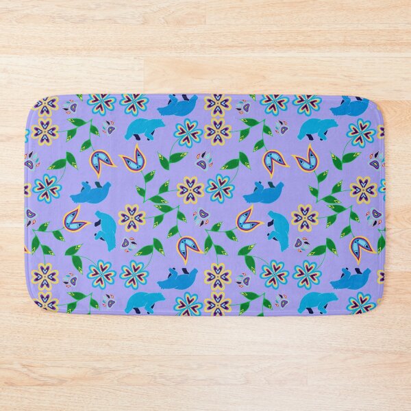 Item preview, Purple Bear Hummingbird Floral designed and sold by Niibidoon.