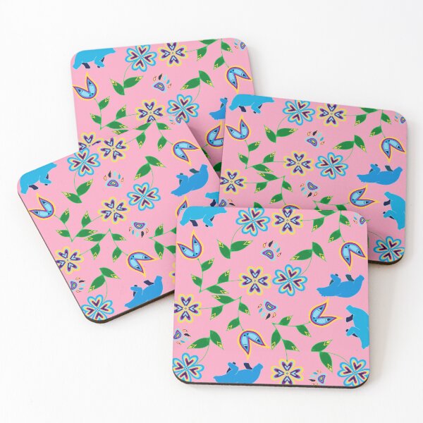 Item preview, Pink Bear Hummingbird Floral designed and sold by Niibidoon.