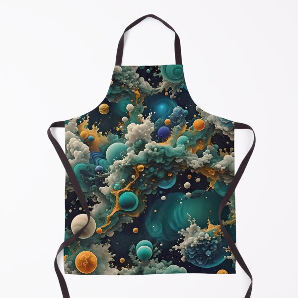 Item preview, My explosion of teal and gold microscopic cells. designed and sold by murielsfaith.