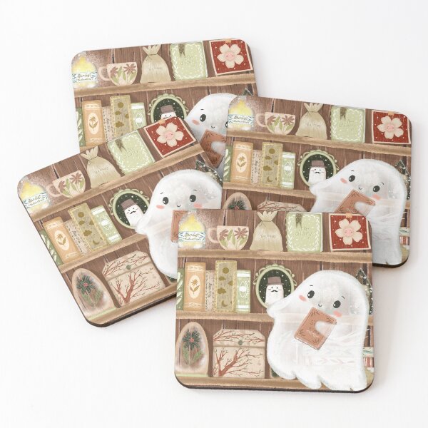 Item preview, BOO cute whimsical ghost art designed and sold by pinkyfish1010.