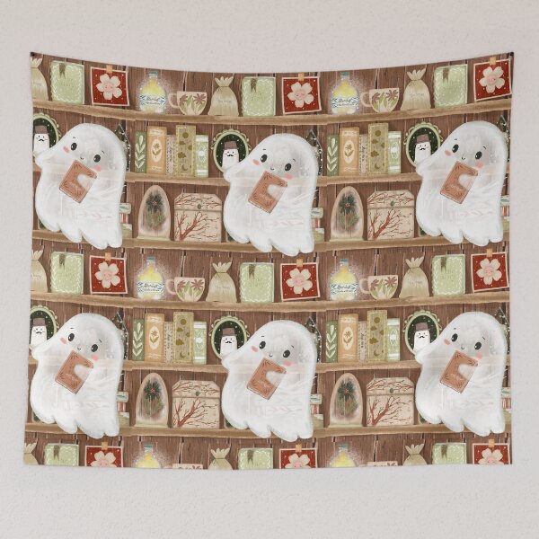Item preview, BOO cute whimsical ghost art designed and sold by pinkyfish1010.