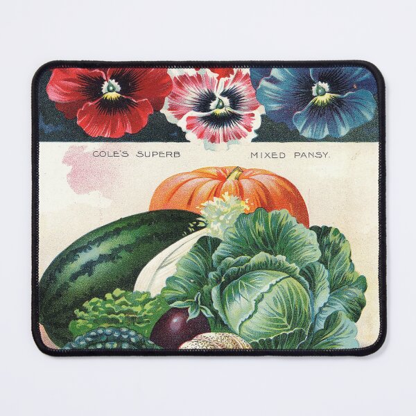 Item preview, Pansies and Vegetables - Cole's 1898 Vintage Seed Poster designed and sold by killies.
