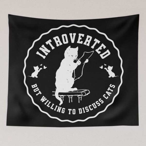Item preview, Introverted But Willing To Discuss Cats designed and sold by Teetreasure2.