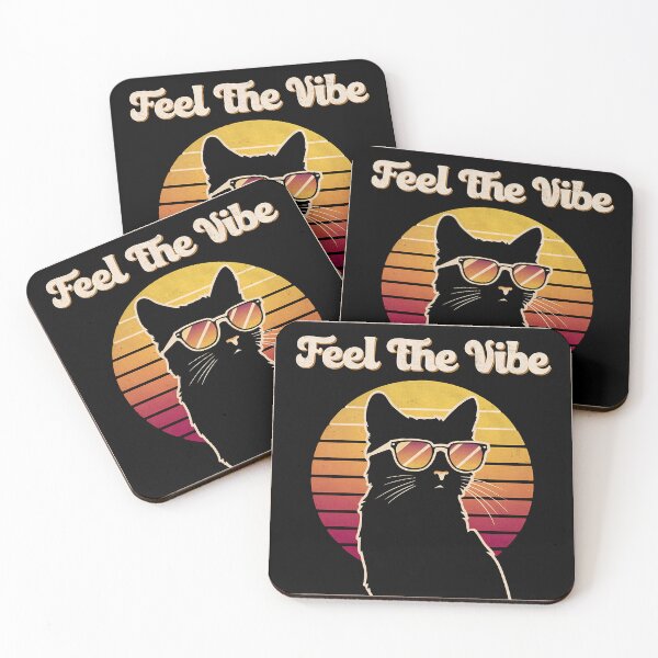 Item preview, Cool Cat Vibes ??️ - Retro Sunset and Chill Feline designed and sold by trixxcreative.