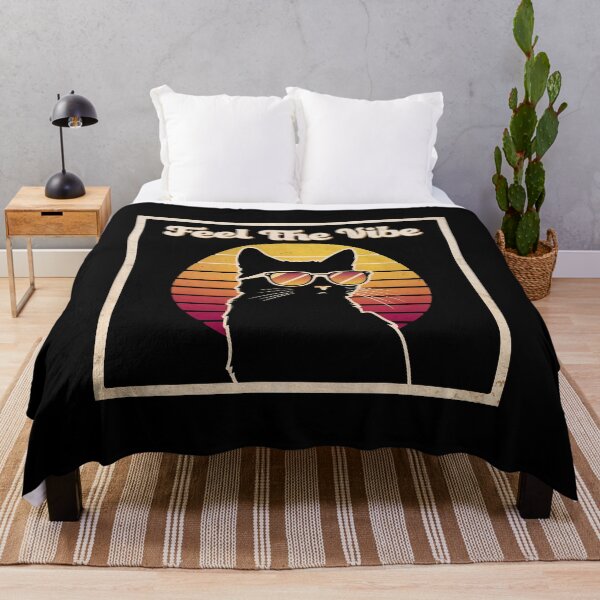 Item preview, Cool Cat Vibes ??️ - Retro Sunset and Chill Feline designed and sold by trixxcreative.