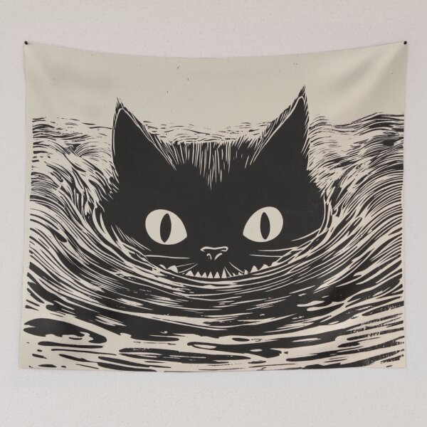 Item preview, O gato  pintado de preto designed and sold by JOTAMIKE.