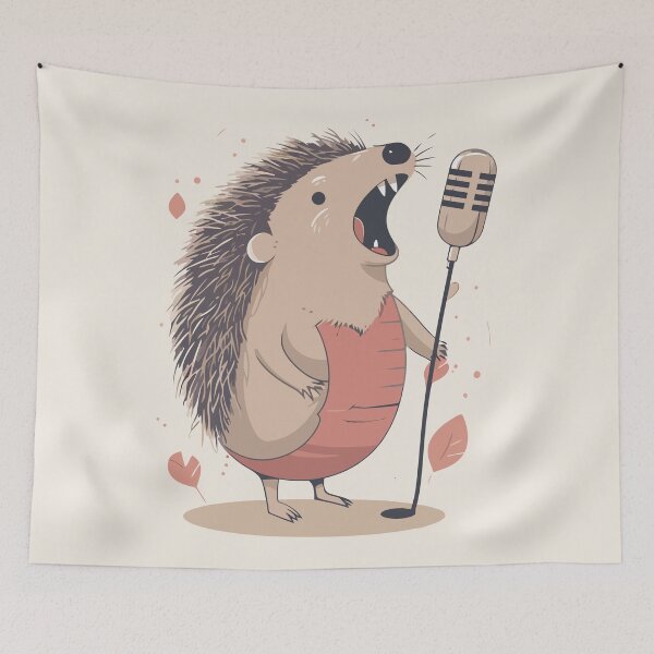Item preview, Hedgehog singing designed and sold by Amir Faysal.