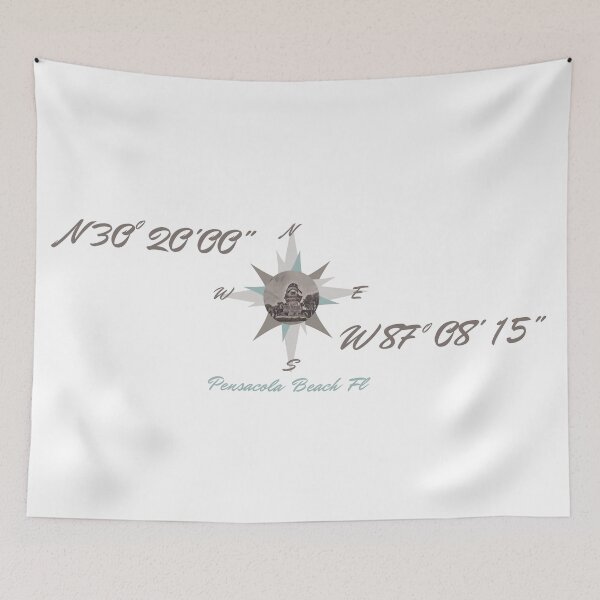 Item preview, Pensacola Beach longitude latitude sign designed and sold by TaraPen.