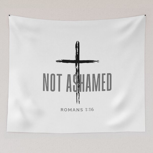 Item preview, Not Ashamed, Christian Women's Design, Christian Men's Bible Verse Quotes designed and sold by mattlee20.