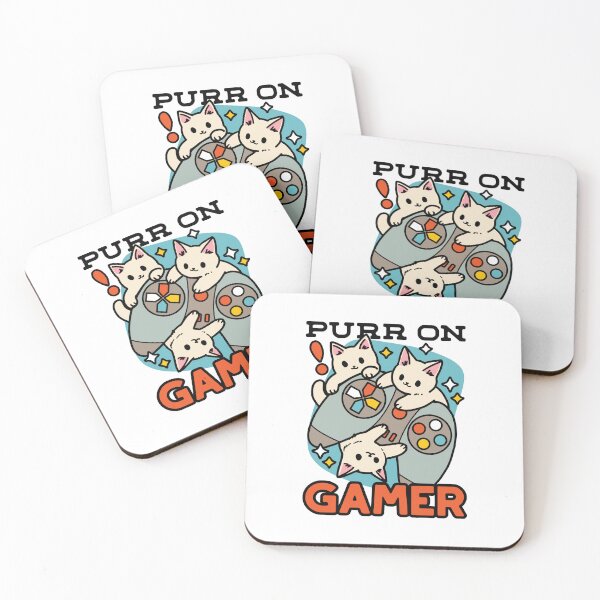 Item preview, Purr On Gamer - Cute Cat Gaming Design designed and sold by Trio-in-Forest.
