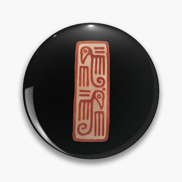 Item preview, Red and Tan Double headed bird figure flat stamp from Guerrero  designed and sold by DaveDanchuk.