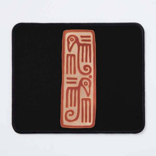 Item preview, Red and Tan Double headed bird figure flat stamp from Guerrero designed and sold by DaveDanchuk.