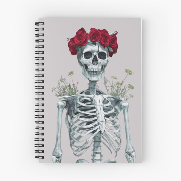 Item preview, Skeleton wearing a flower crown designed and sold by R-market.