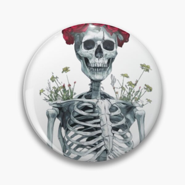 Item preview, Skeleton wearing a flower crown designed and sold by R-market.