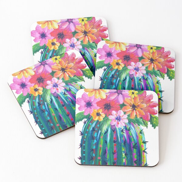 Item preview, Colorful Cactus with Flowers, Desert Motif designed and sold by elizdesign.