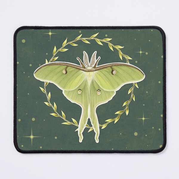 Item preview, Luna Moth Wreath and Stars designed and sold by JennDePaolaArt.