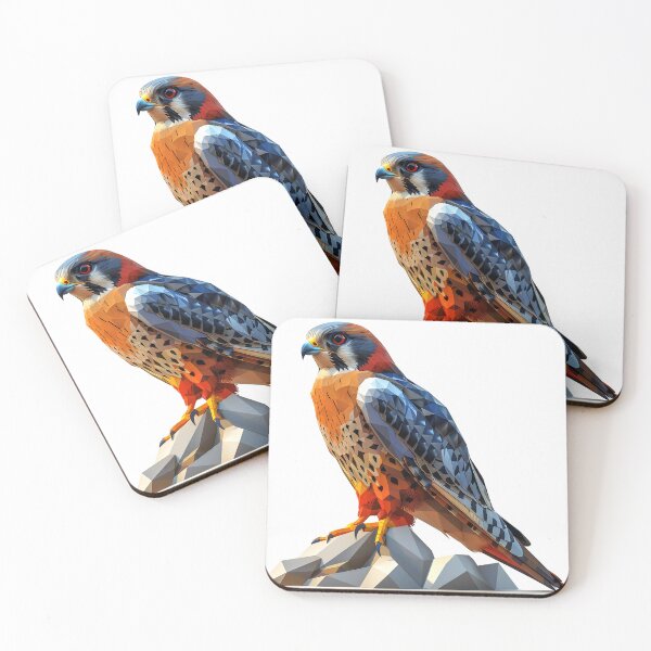Item preview, Low poly European falcon illustration for bird lovers and nature lovers. designed and sold by wonderisland.