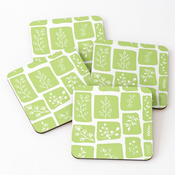 Item preview, Floral green pattern designed and sold by CherryFoxDesign.