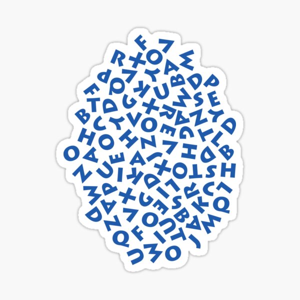 Item preview, Alphabet Soup in Blue designed and sold by jacksdreamery.