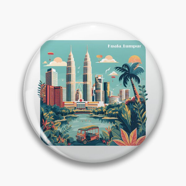Item preview, Kuala Lumpur Vector Sticker designed and sold by Windy-market.