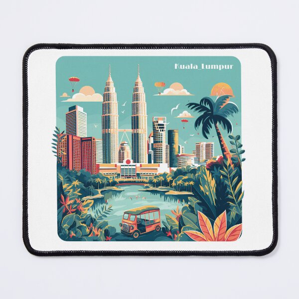 Item preview, Kuala Lumpur Vector Sticker designed and sold by Windy-market.