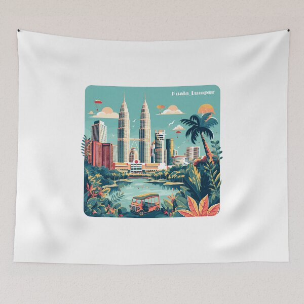 Item preview, Kuala Lumpur Vector Sticker designed and sold by Windy-market.
