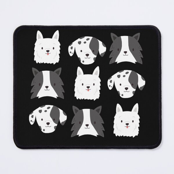 Item preview, Dog Puppies Cute Black White Pattern Grid designed and sold by SZPdezigns.