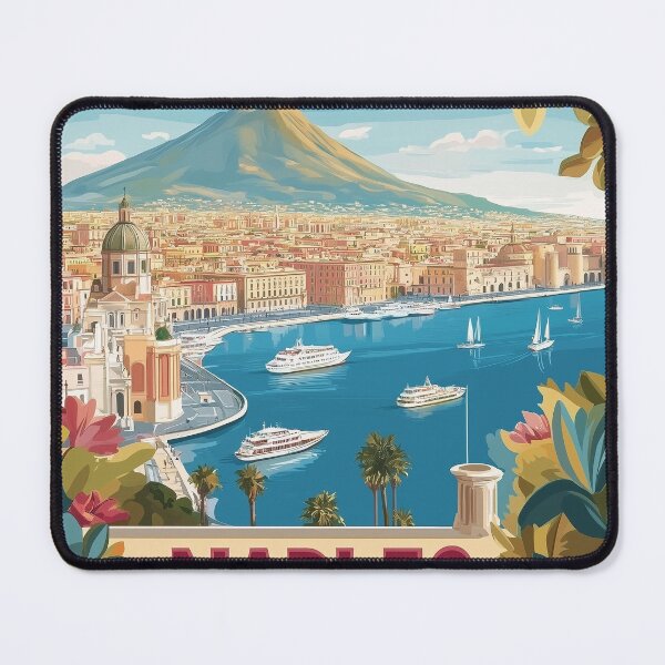 Item preview, Naples Artwork - Stunning Italian Cityscape, Historic Naples Wall Art, Coastal Italy Decor designed and sold by nomiraclehere.