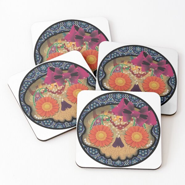 Item preview, Catrina, mexican skull, roud background, round talavera background designed and sold by fashionlabrador.