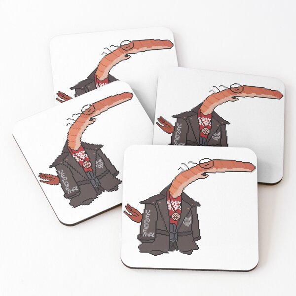 Item preview, Decked Out Shrimp - Smiling Friends Pixel Art designed and sold by MaddieMade.