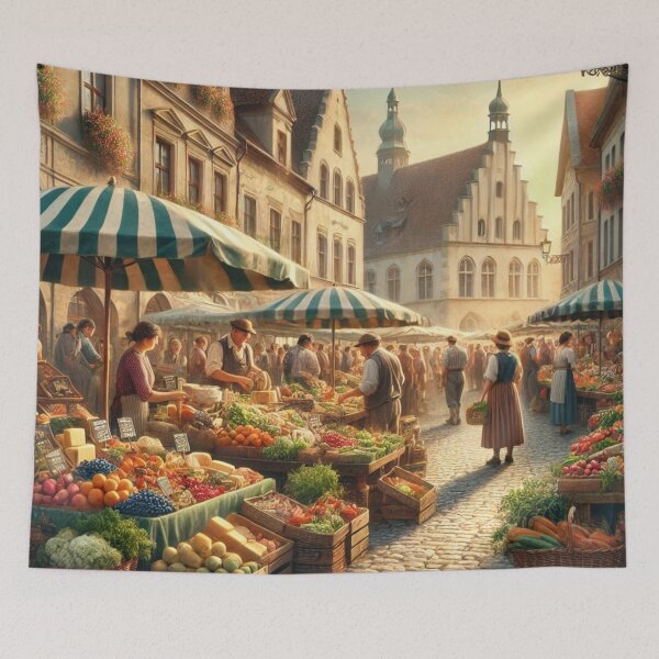Item preview, Market Mornings in Europe designed and sold by Best-Kept.