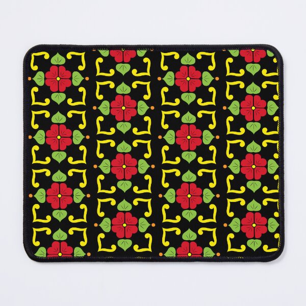 Item preview, Black & Bright 1 Pattern, Framed Talavera Flower designed and sold by elizdesign.