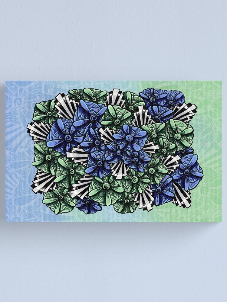 Alternate view of Zentangle Petal-Floodlights Canvas Print