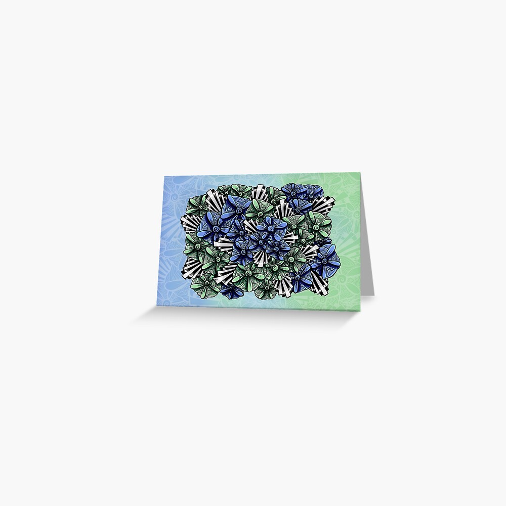 Zentangle Petal-Floodlights Greeting Card