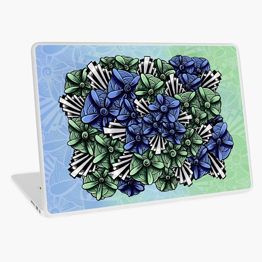 Zentangle Petal-Floodlights Laptop Skin