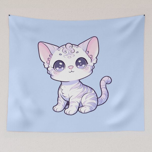 Item preview, Devon rex cat designed and sold by Anna Halasek.